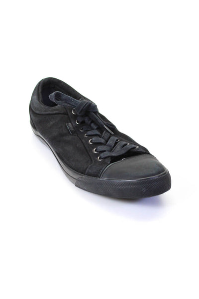 Polo Ralph Lauren Men's Round Toe Lace Up Rubber Sole Sneakers Black Size 12