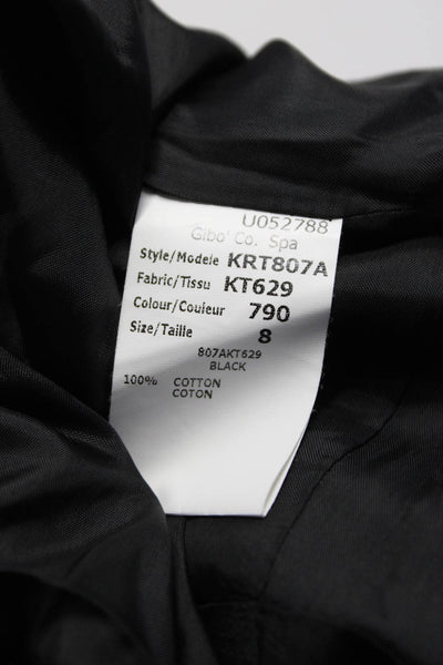 Michael Kors Women's Long Sleeves Full Zip Pockets Jacket Black Size 8
