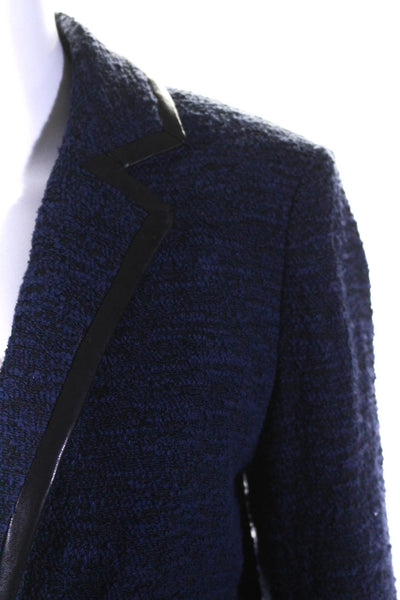 Rag & Bone Womens Cotton Blend Notch Collar One Button Blazer Navy Size 6