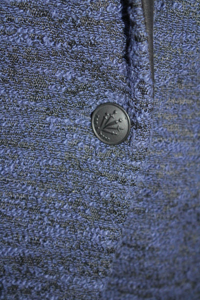 Rag & Bone Womens Cotton Blend Notch Collar One Button Blazer Navy Size 6