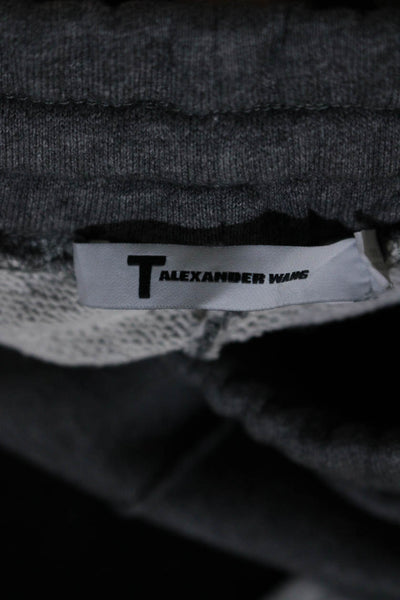 T Alexander Wang Womens Drawstring Sweatpants Gray Cotton Size Extra Small