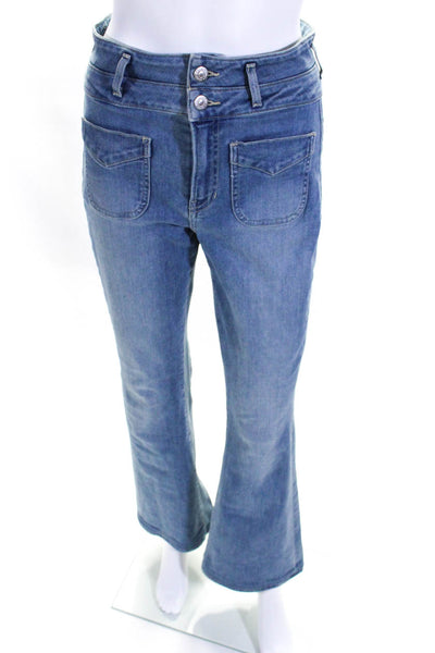 Veronica Beard Womens High Rise Beverly Skinny Flare Leg Jeans Blue Size 26