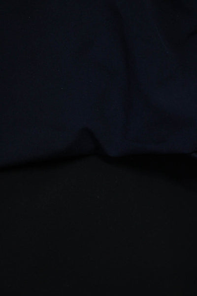 Athleta Womens Half Zipper Dress Pants Black Navy Blue Size 10 12 Lot 2