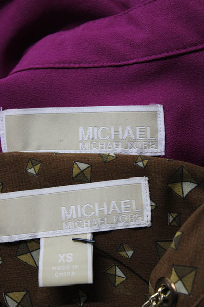 Michael Michael Kors Womens Shirts Purple Size Petite Small Extra Small Lot 2