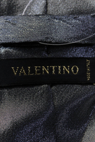 Valentino Mens Silk Blend Classic Necktie Pewter Grey