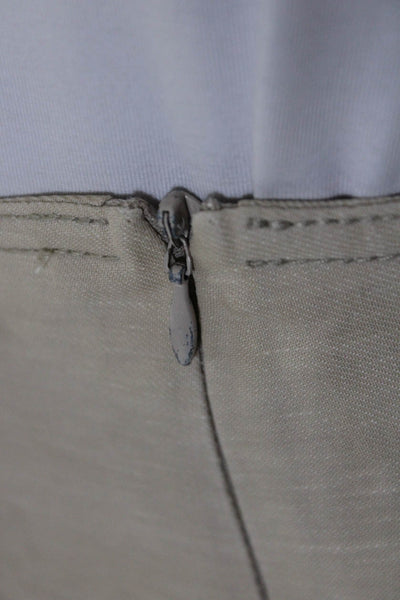 Missoni Women's Zip Closure Flare A-Line Mini Unlined Skirt Beige Size 8
