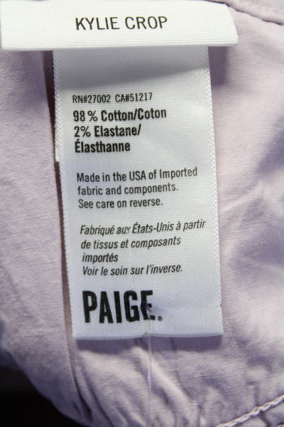 Paige Womens Kylie Crop High Waist Skinny Slim Jeans Light Pink Size 29