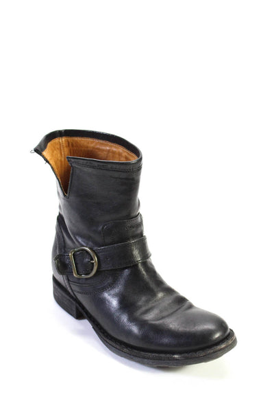 FIORENTINI + BAKER Womens Leather Buckle Ankle Boots Black Size 38 8