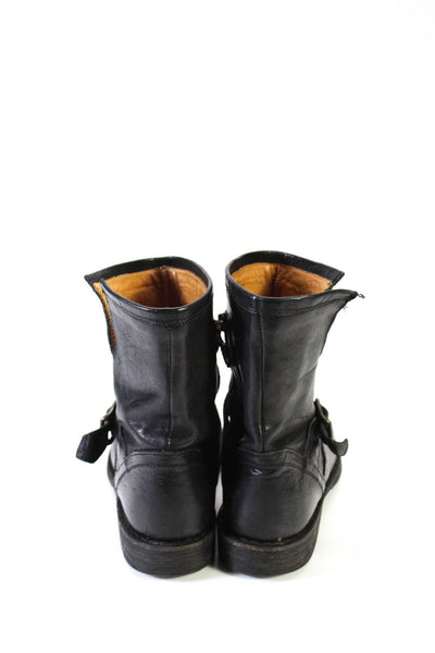 FIORENTINI + BAKER Womens Leather Buckle Ankle Boots Black Size 38 8