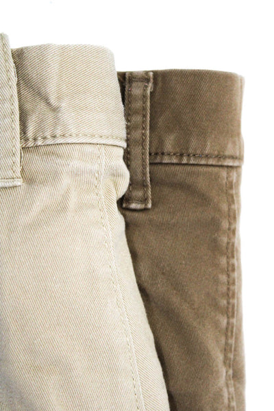 J Crew Mens Cotton Button Slim Straight Zip Casual Pants Brown Size EUR31 Lot 2