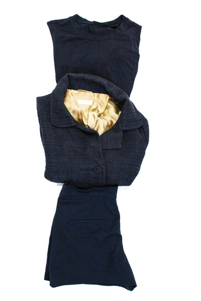 Something Navy Zara Massimo Dutti Womens Top Blazer Shorts Navy Size S 40 Lot 3
