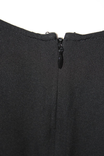 Theory Womens Sleeveless Above Knee Scoop Neck Dress Silk Black Size Large