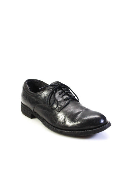 OFFICINE CREATIVE Womens Lace Up Round Toe Oxfords Black Leather Size 38
