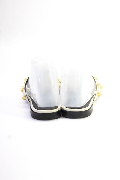 Balenciaga Paris Womens Leather Strappy Slide On Sandals White Size 35.5 5.5