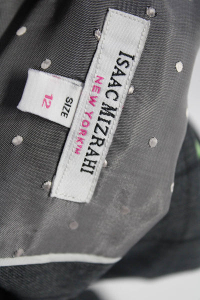 Isaac Mizrahi Boys Collared Long Sleeves Lined Jacket Gray Plaid Size 12 Lot 6