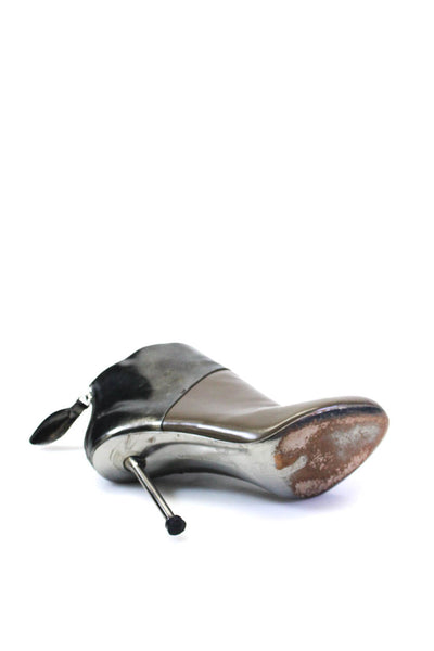 Camilla Skovgaard Womens Leather Stiletto Heel Ankle Boots Silver Grey Size 37 7