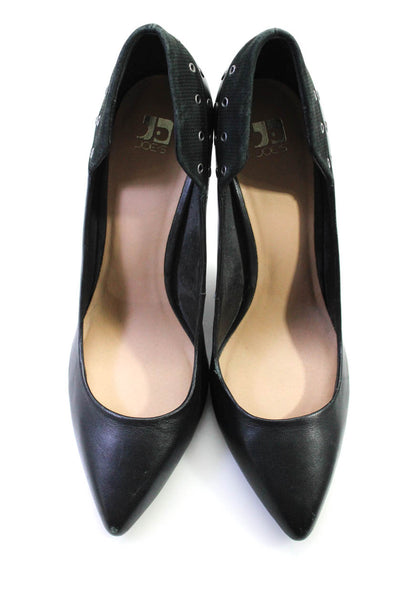 Joes Womens Back Studded Strapless Stiletto Heel Leather Black Size 10