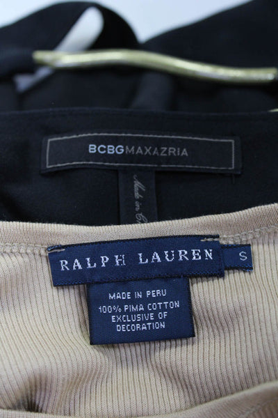Ralph Lauren Blue Label BCBGMAXAZRIA Womens Tops Brown Black XS Small Lot 2