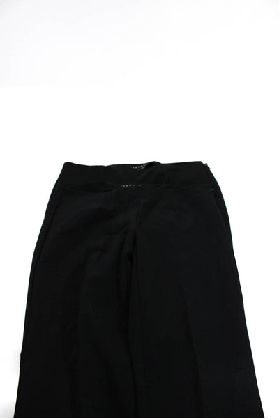 Theory Womens Side Zip Mid Rise Pleated Trouser Pants Black Size 4 Lot 2