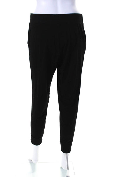 Hatch Womens Black High Rise Pull On Cuff Ankle Jogger Pants Size L