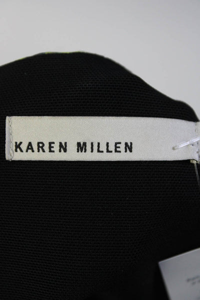 Karen Millen Womens Abstract Zipped Empire Waist Sleeveless Dress Green Size 10