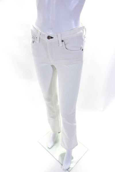 Rag & Bone Jean Womens Zipper Fly High Rise Boot Cut Jeans White Size 27