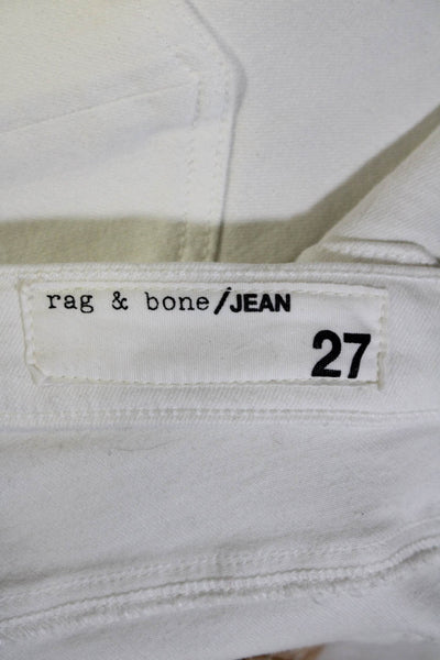 Rag & Bone Jean Womens Zipper Fly High Rise Boot Cut Jeans White Size 27