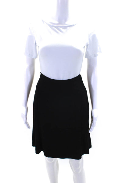 Moschino Cheap & Chic Womens Side Zip Lace Trim A Line Skirt Black Size 10