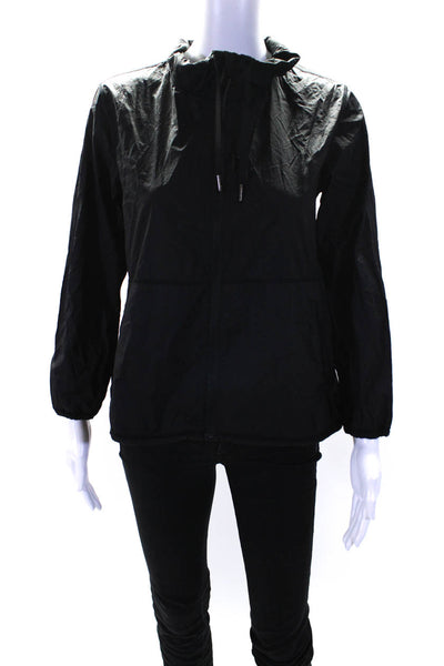 Lululemon Womens Mock Neck Full Zipper Windbreaker Jacket Black Size Small