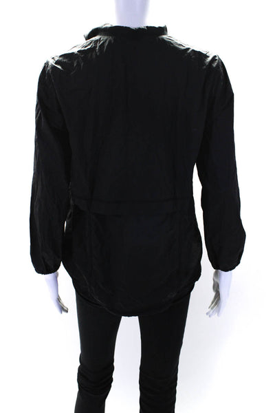 Lululemon Womens Mock Neck Full Zipper Windbreaker Jacket Black Size Small