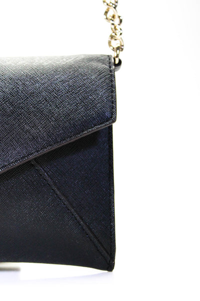 Kate Spade Womens Pressed Leather Envelope Crossbody Small Black Handbag