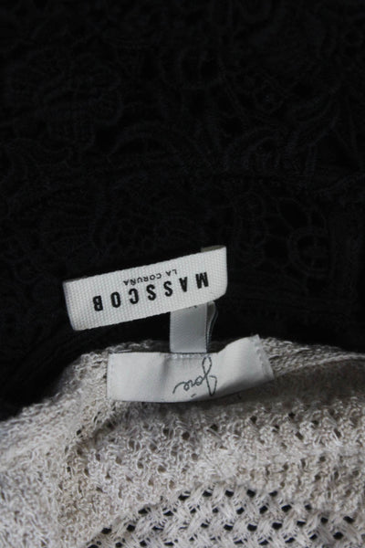 Joie Masscob Womens Beige Open Knit Cowl Neck Cardigan Sweater Top Size XS lot 2