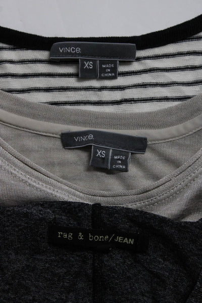 Vince Rag & Bone Womens Striped Knit Tee Shirt Tank Top Size XS Lot 3