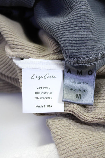 Amo Enza Costa Womens Crew Neck Sweater Short Sleeve Cardigan Size S M Lot 2