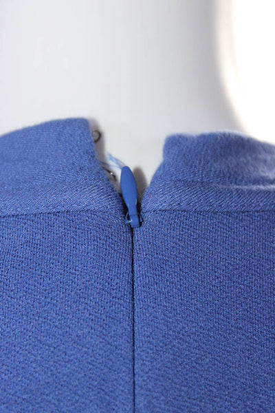 Halston Heritage Womens Zipped Cold Shoulder Short Sleeve Maxi Dress Blue Size 4
