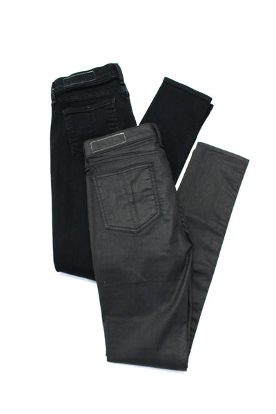 Rag & Bone Womens Dark Wash High Rise Skinny Jeans Blue Size 25 26 Lot 2