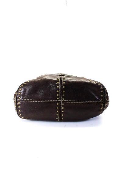 Michael Michael Kors Womens Chocolate Leather Medium Shoulder Bag Handbag