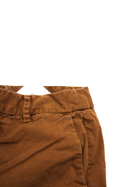 Nili Lotan Womens Brown Cotton High Rise Straight Leg Pants Size 2