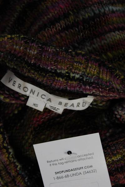 Veronica Beard Womens Multicolor Merino Wool Crew Neck Sweater Top Size XS
