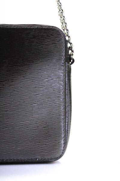 Michael Kors Womens Zip Around Crossbody Shoulder Handbag Silver