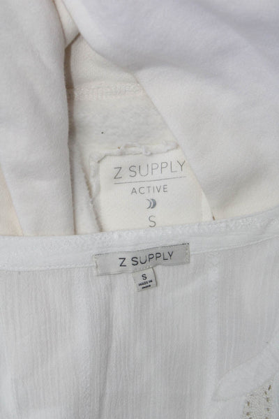 Z Supply Womens Blouses Tops Sweatshirt White Size S Lot 2