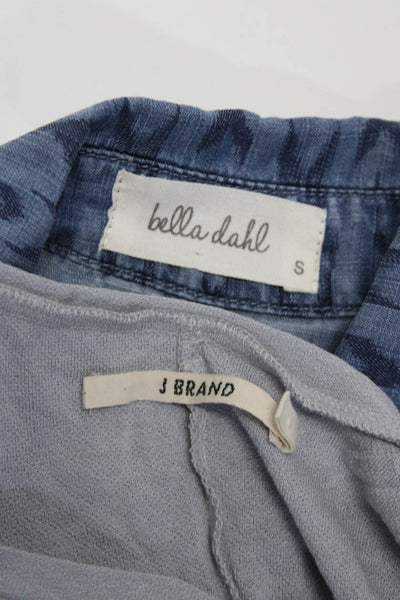 Bella Dahl J Brand Womens Button Down Shirt Tank Top Blue Grey Size Small Lot 2