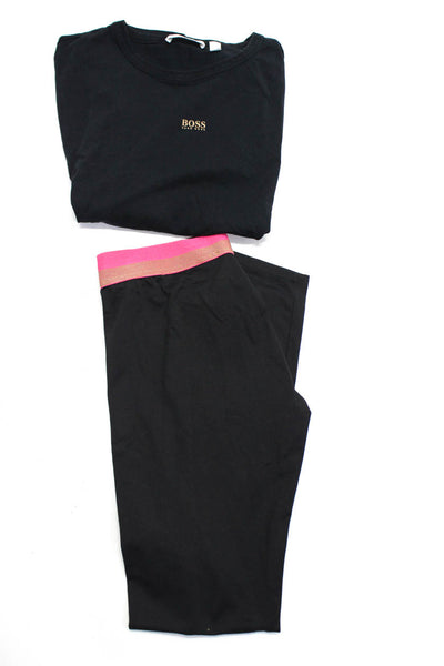 Boss Hugo Boss Womens Cotton Sleeveless Activewear Top Black Size XL L Lot 2