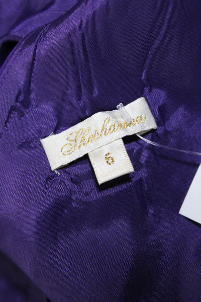 Shoshanna Womens Asymmetric One Shoulder Pleated Fitted Mini Dress Purple Size 6