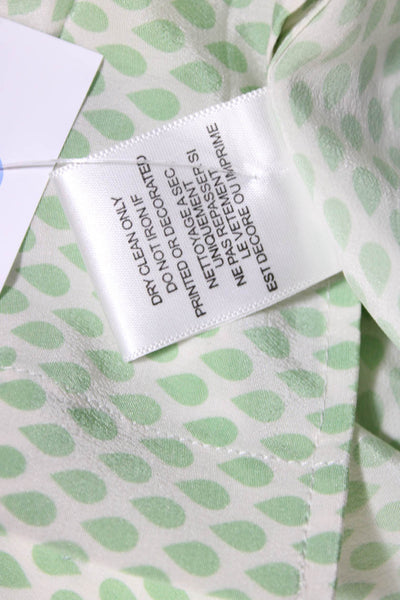 Equipment Femme Women's Long Sleeves Button Down Silk Blouse Green Size S