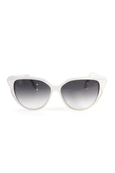 Selima Optique Womens Textured Cat Eye Sunglasses White