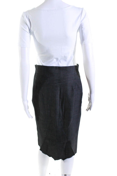 Karen Millen Womens Wool Blend Notch Collar Three Piece Suit Set Gray Size 8