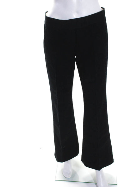 Theory Womens Front Zip Flared Pleated Two Pocket Dress Pants Black Size 6