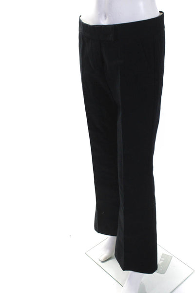 Theory Womens Front Zip Flared Pleated Two Pocket Dress Pants Black Size 6