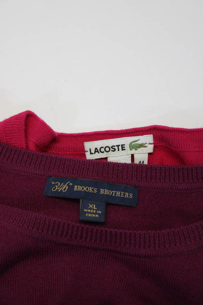 Brooks Brothers Lacoste Womens Pullover V Neck Sweater Vest Size FR44 XL Lot 2